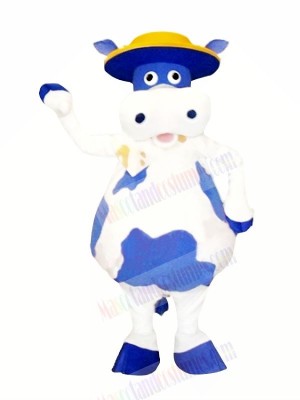 Cute Blue and White Cow Mascot Costumes Animal