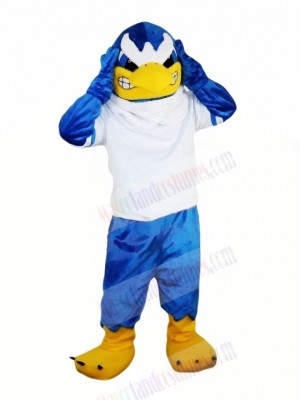 Blue Falcon with White T-shirt Mascot Costumes Animal