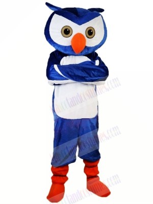 Blue Owl with Orange shoes Mascot Costumes Animal