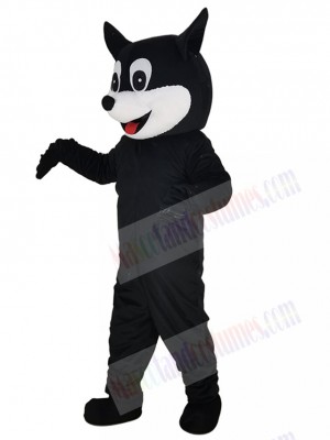 Cute Happy Black Cat Mascot Costume Animal