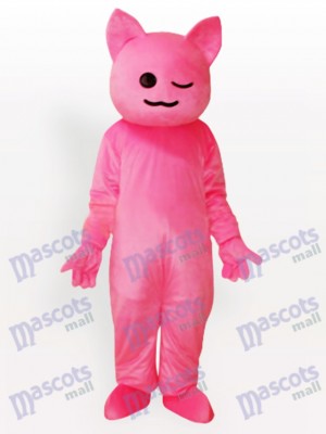 Pinky Cartoon Cat Adult Mascot Costume