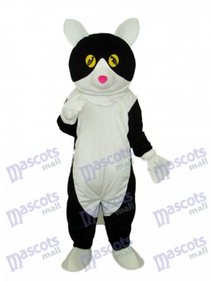 White Belly Black Cat Mascot Adult Costume Animal  