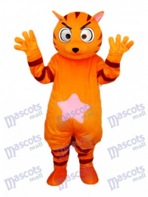 Orange Star Cat Mascot Adult Costume Animal  