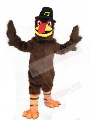 Thanksgiving Turkey with Black Hat Mascot Costume