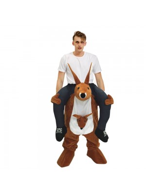 Brown Kangaroo Carry me Ride on Fancy Dress Costume for Adult/Kid