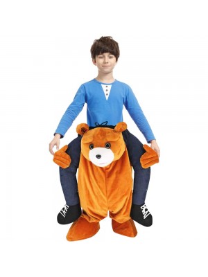 Cute Brown Bear Carry me Ride on Fancy Dress Costume for Kid