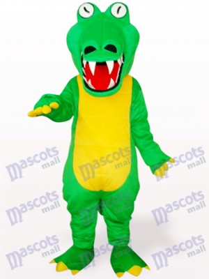 Green Crocodile With Big Mouth Animal Adult Mascot Costume