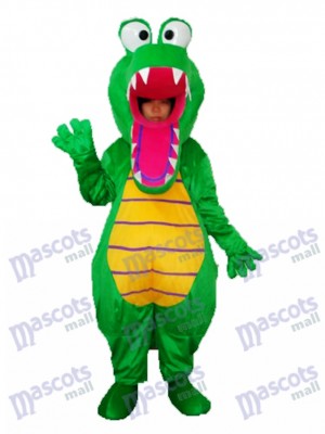 Open Mouth Crocodile Mascot Adult Costume