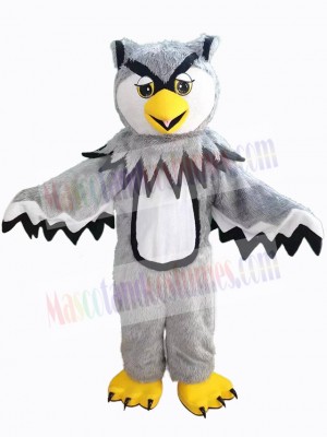 Gray Owl Mascot Costume Animal