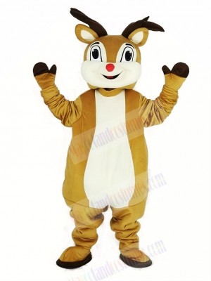 Red Nose Rudolph Reindeer Mascot Costume Animal