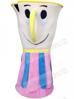 Cup Mascot Costume Cartoon with Pink Base