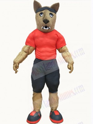 Sport Muscle Wolf Mascot Costume Animal