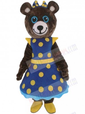 Lovely Lady Teddy Bear Mascot Costume Animal