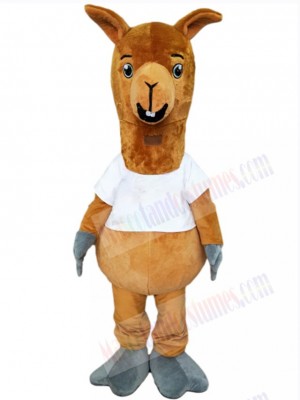Brown Llama Camel Mascot Costume Animal