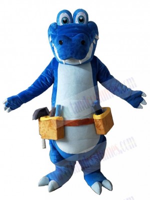 Blue Crocodile Alligator Mascot Costume Animal