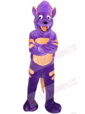 Funny Purple Wolf Mascot Costume Animal