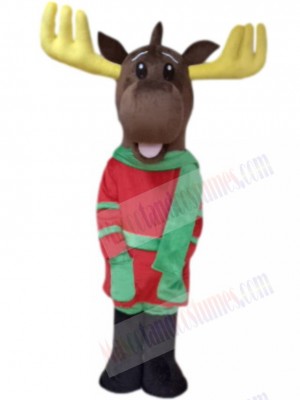 Lovely Christmas Deer Reindeer Mascot Costume Animal