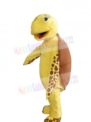 Golden and Brown Turtle Mascot Costume Animal