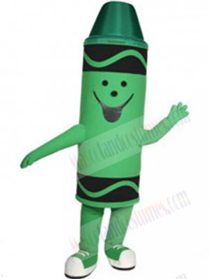 Green Crayola Crayon Mascot Costume Cartoon