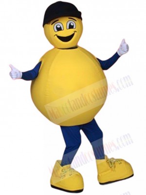 Yellow Lottery Lotto Ball Mascot Costume Cartoon