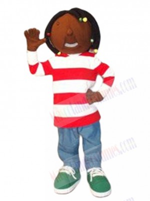 Cute Dreadlock Girl Mascot Costume People