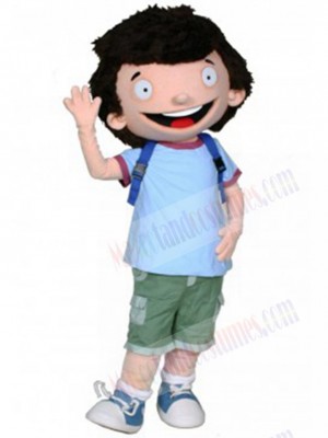 School George Brown Boy Mascot Costume Cartoon