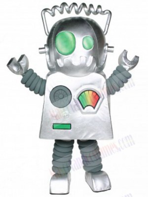 Silver JarGon Robot Mascot Costume Cartoon