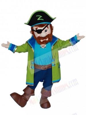 Brown Beard Pirate Pete Mascot Costume People