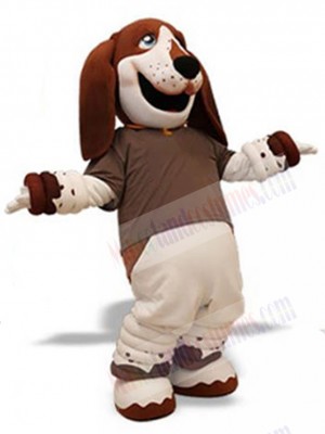 Brown and White Dog Mascot Costume For Adults Mascot Heads