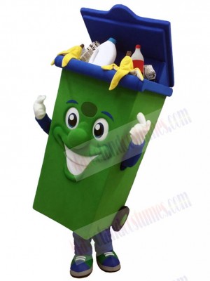 Green Trash Can Mascot Costume For Adults Mascot Heads