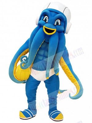 Blue Volleyball Octopus Mascot Costume For Adults Mascot Heads