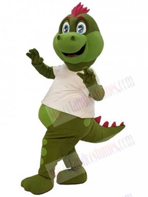 Cute Green Dinosaur Mascot Costume For Adults Mascot Heads