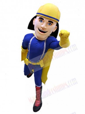 Yellow Hat Fireman Mascot Costume For Adults Mascot Heads