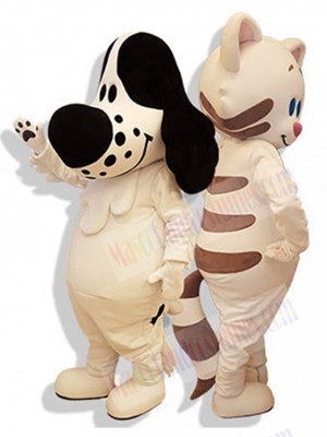 Therapy dog and Savannah Cat mascot costume