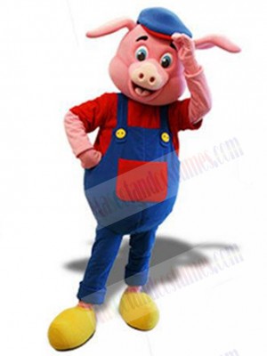 Cute Juvenile Pig Mascot Costume Animal