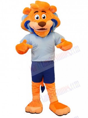 Nimble Orange Lion Mascot Costume Animal