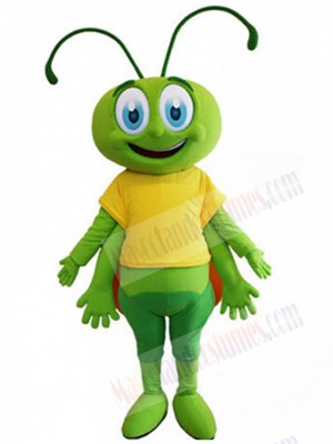 Cute Green Bee Mascot Costume Insect