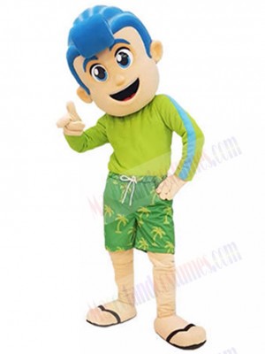 Diving Boy Mascot Costume People