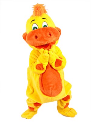 Cute Yellow Dinosaur Mascot Costumes Animal 