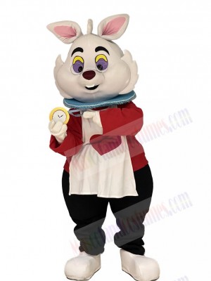 Friendly White Rabbit Mascot Costume Animal