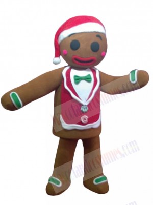 Christmas Gingerbread Man Mascot Costume Cartoon