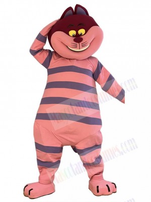 Naughty Cheshire Cat Mascot Costume Alice's Adventures in Wonderland Cartoon