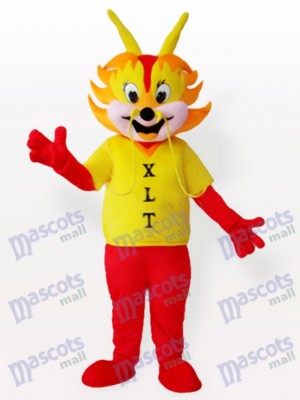 Yellow Dragon Man Adult Mascot Costume