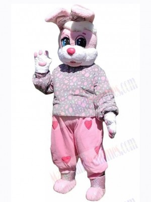 Lovely Pink Rabbit Mascot Costume Animal