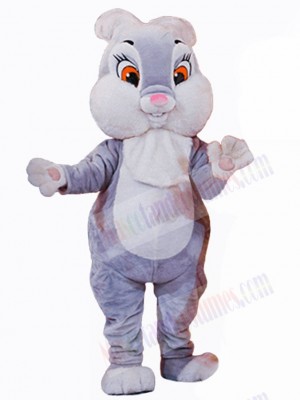 Purple Bunny Rabbit Mascot Costume Animal with White Belly