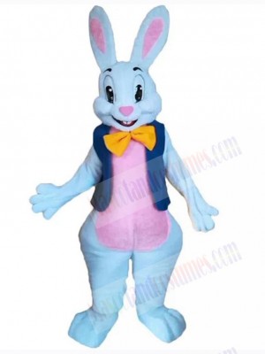 Blue Easter Happy Bunny Mascot Costume Animal