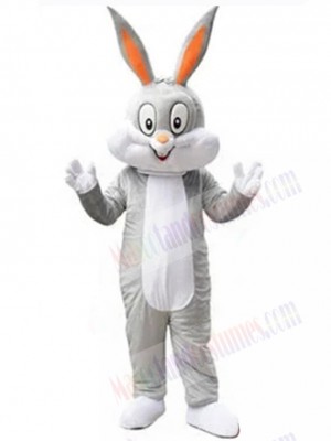Lovely Grey Easter Bunny Rabbit Mascot Costume Animal