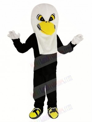 White Eagle with Black Coat Mascot Costume Adult