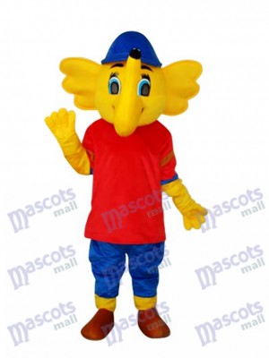 Yellow Big Elephant Mascot Adult Costume Animal