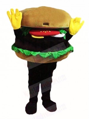 Hands Up Hamburger Mascot Costume 